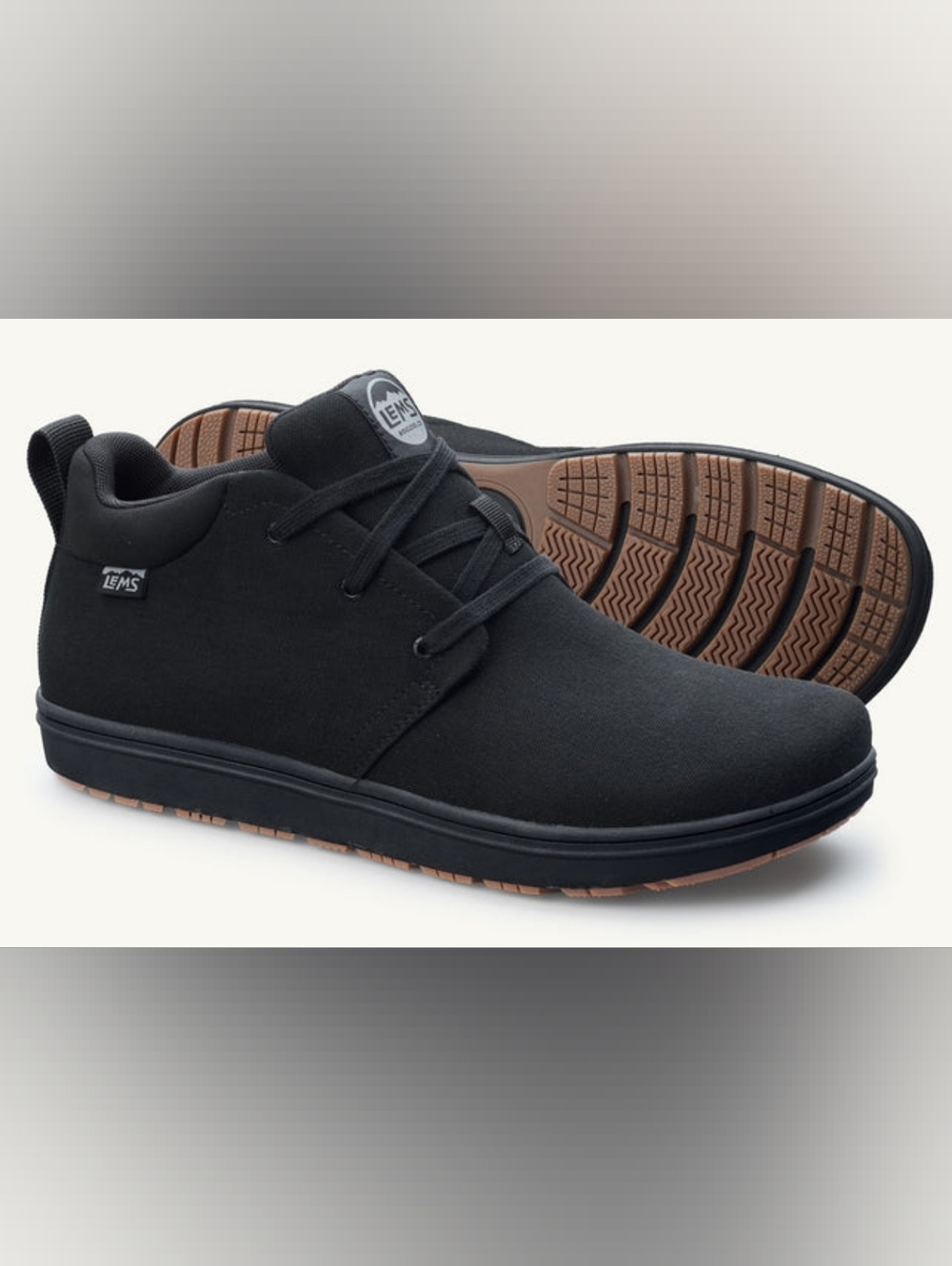 Lems Chukka Grip Black Canvas Women's Sneakers Size 8.5